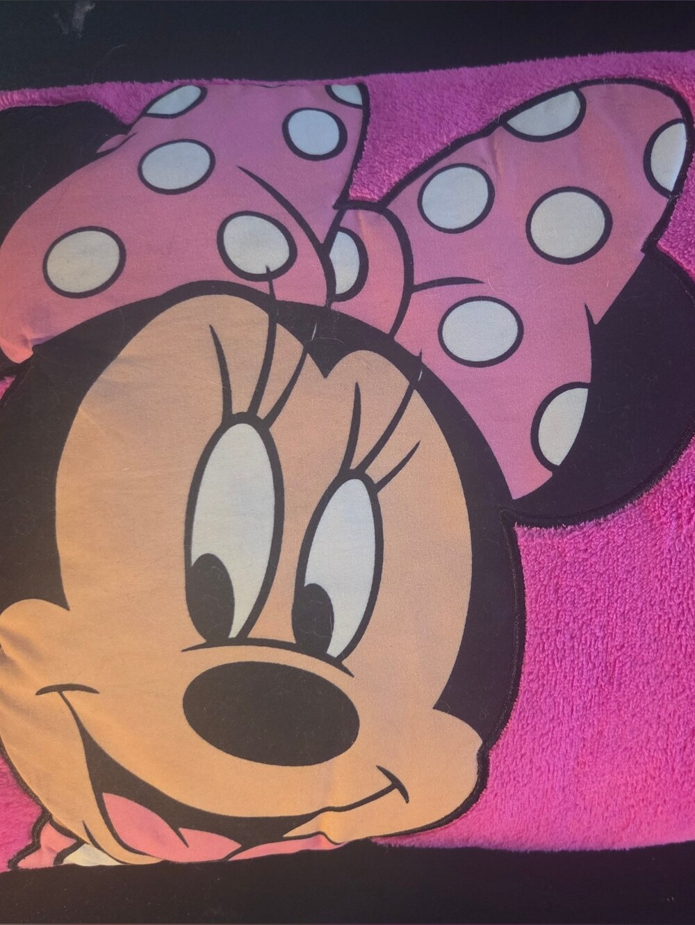 Disney Minnie Mouse Pink Polka Dot Bow Kids Blanket